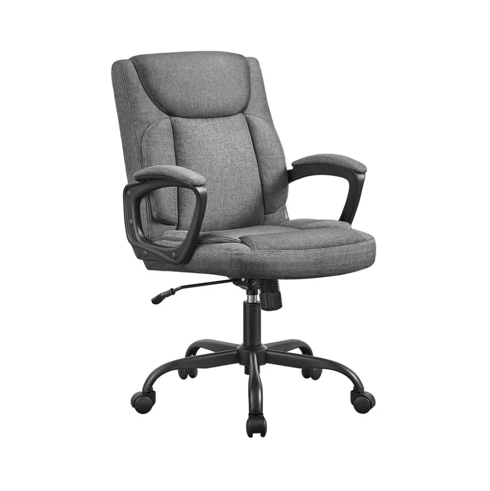 Fauteuil de bureau mécanisme à bascule surface en pu, noir