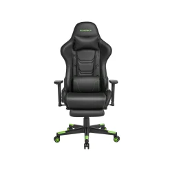 Fauteuil Gaming accoudoirs 3D noir et vert