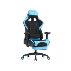Fauteuil repose-pieds noir blanc