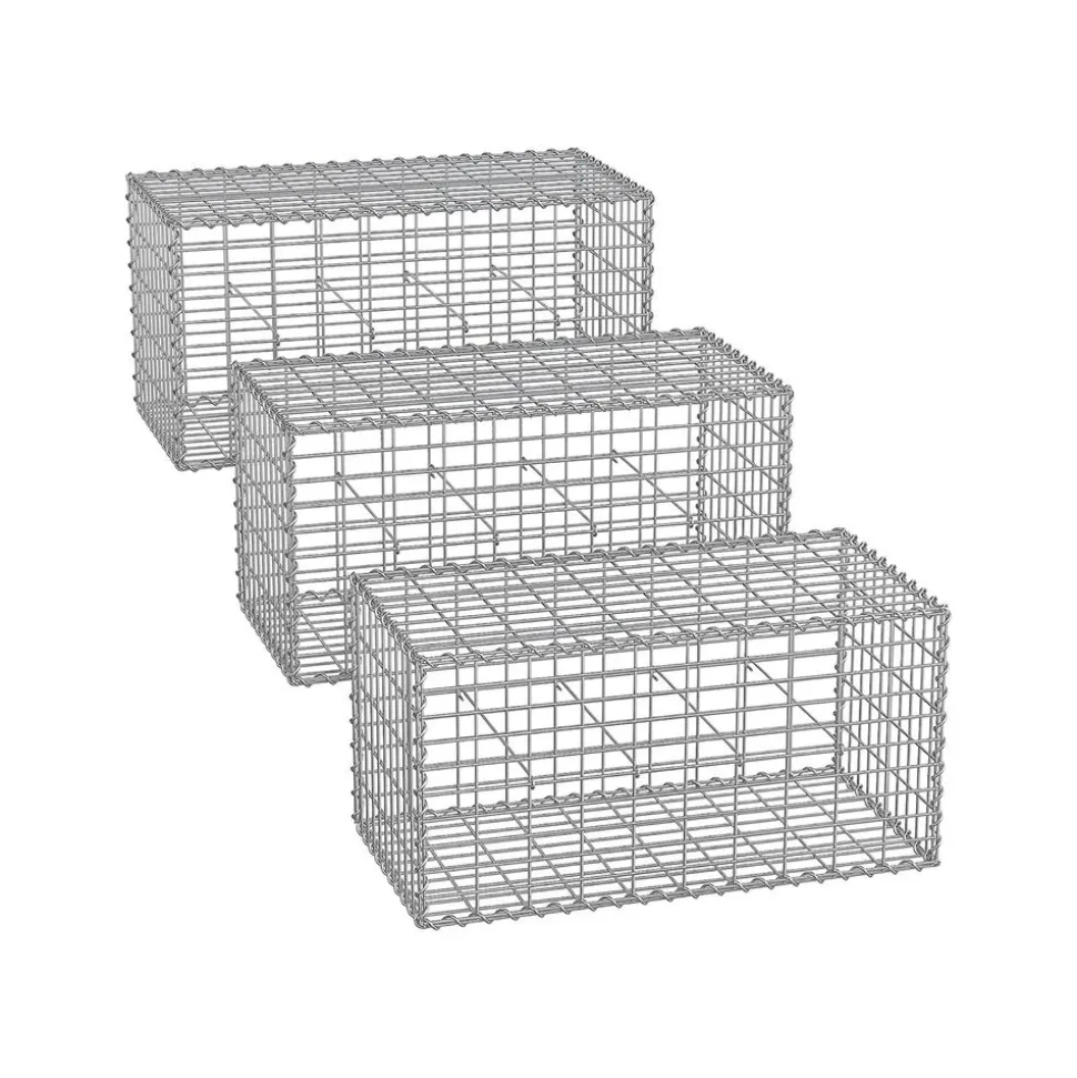 Gabion pour Pierre 100 x 30 x 30 cm lot de 3
