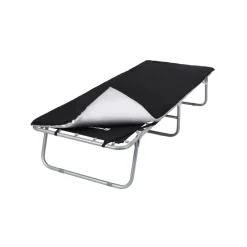 Lit de camp matelas noir