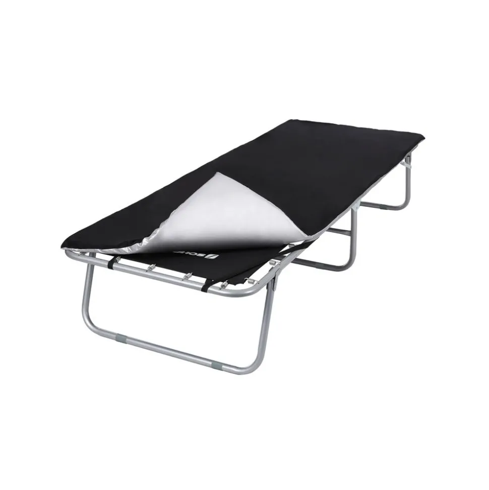 Lit de camp matelas noir