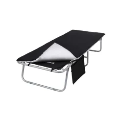 Lit de camp matelas noir