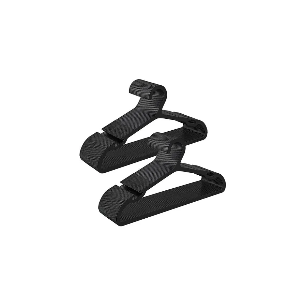 Lot de 50 cintres en plastique 41,7 cm pour placard noir d'encre