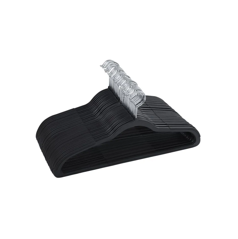Lot de 30 cintres en plastique noir