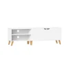 Meuble TV 2 portes avec étagères réglables longueur 160 cm