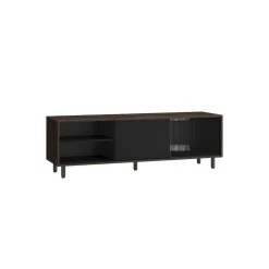 Meuble TV pour TV Jusqu’à 60 Pouces Blanc Nuage et Beige Naturel