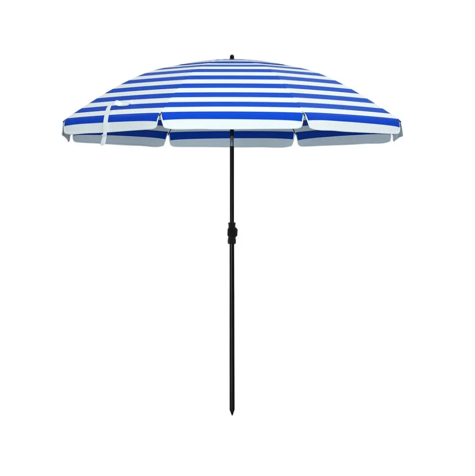 Parasol Ø 160 cm bleu blanc