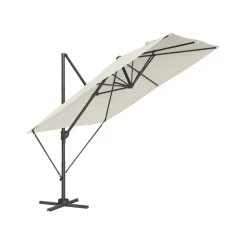 Parasol de jardin 270 x 270 cm inclinable gris tourterelle