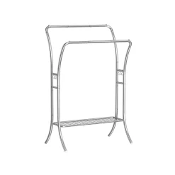 Portant à vêtements argent