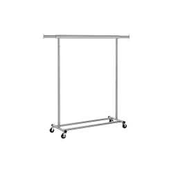 Portant à vêtements avec roulettes capacité 90 kg rose bonbon
