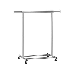 Portant à vêtements avec roulettes capacité 90 kg rose bonbon