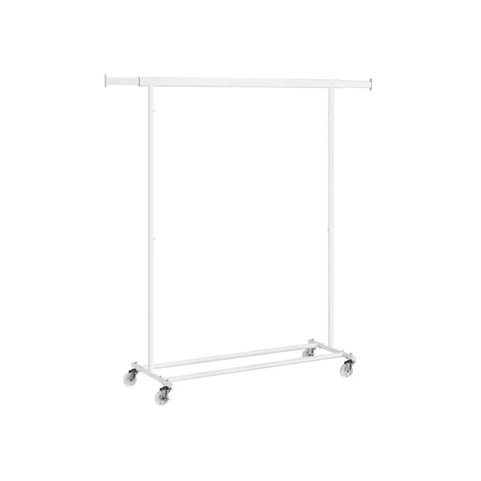 Portant à vêtements avec roulettes capacité 90 kg rose bonbon