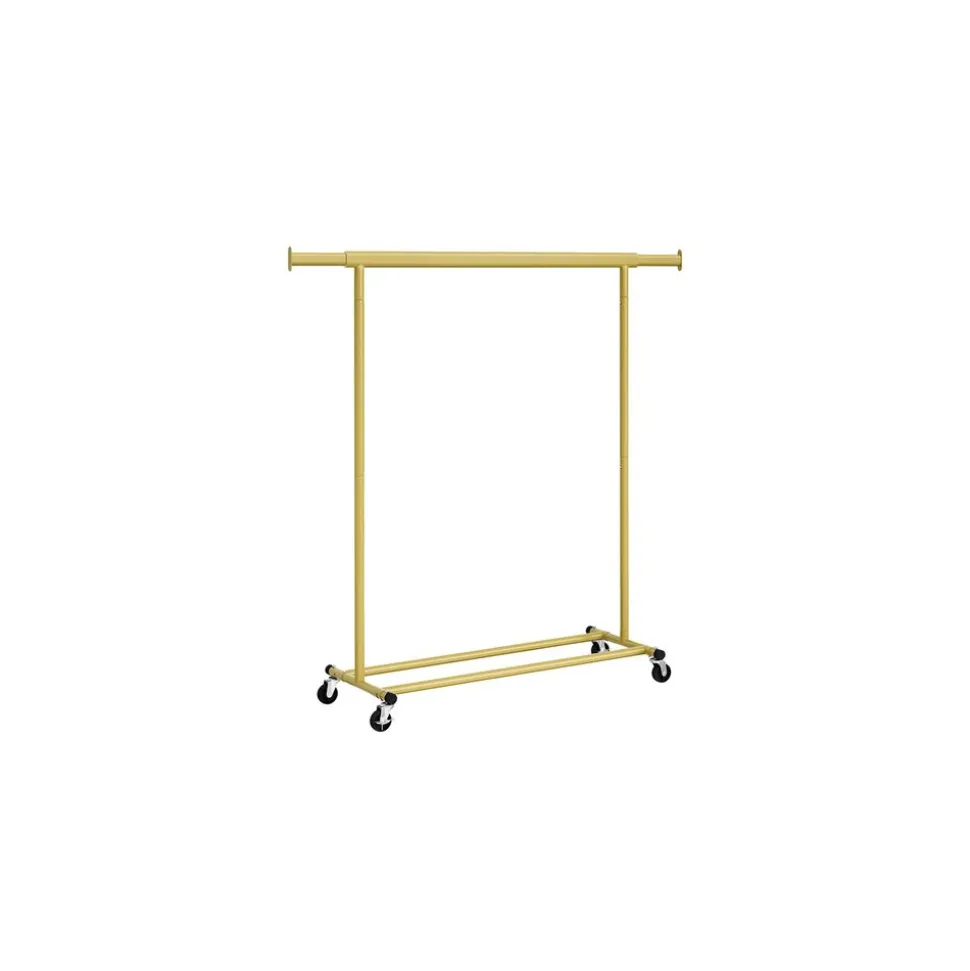 Portant à vêtements avec roulettes capacité 90 kg rose bonbon