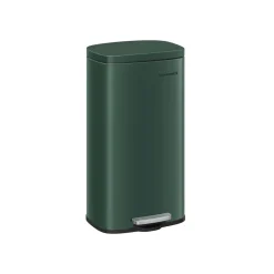 Poubelle cuisine 30l en acier vert rétro