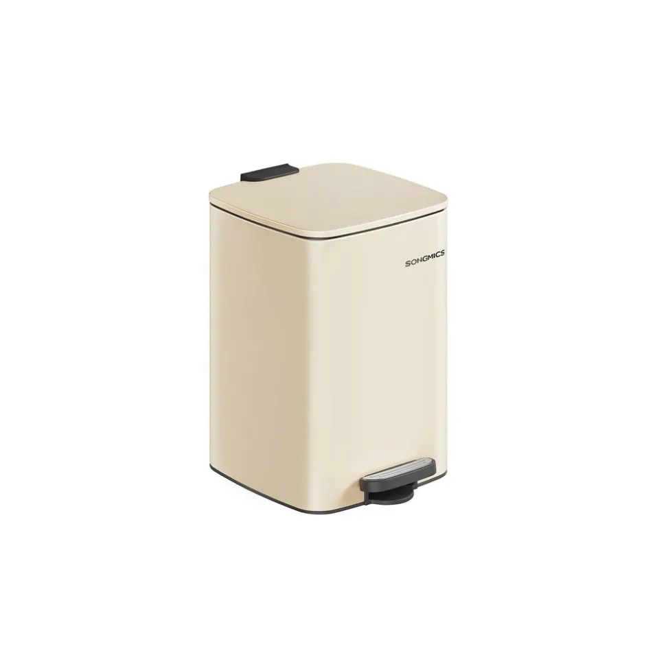 Poubelle de cuisine à pédale en acier 30 L blanc nuage