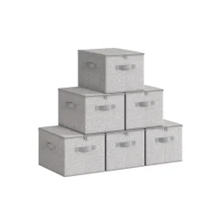 Sac de Rangement Lot de 6 Gris Tourterelle