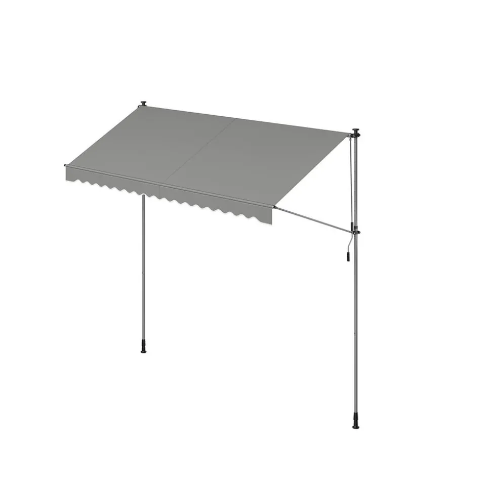 Store banne rétractable 350 x 120 cm avec manivelle gris anthracite