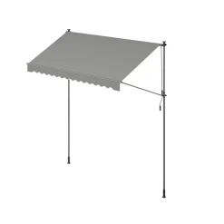Store banne rétractable 350 x 120 cm avec manivelle gris anthracite