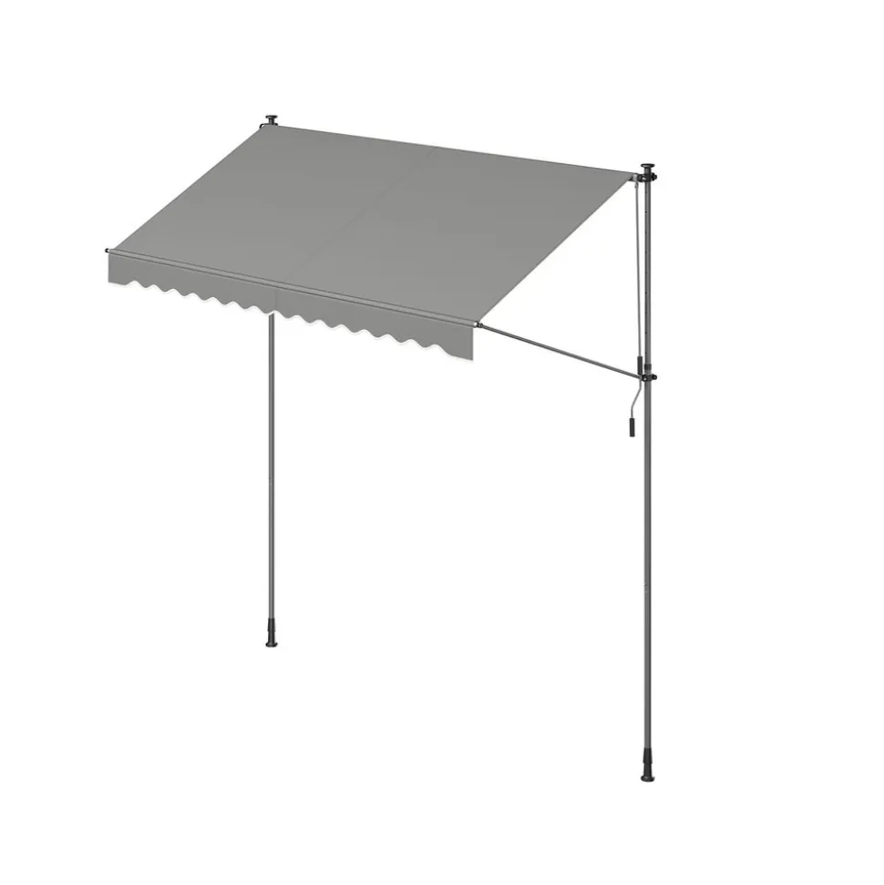 Store banne rétractable 350 x 120 cm avec manivelle gris anthracite