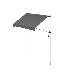 Store banne rétractable 350 x 120 cm avec manivelle gris anthracite