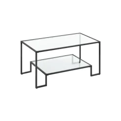 Table basse verre doré