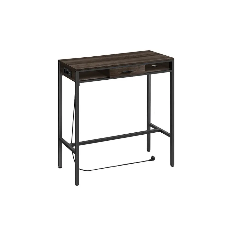 Table de bar 40 x 99,8 x 104,6 cm marron cendré