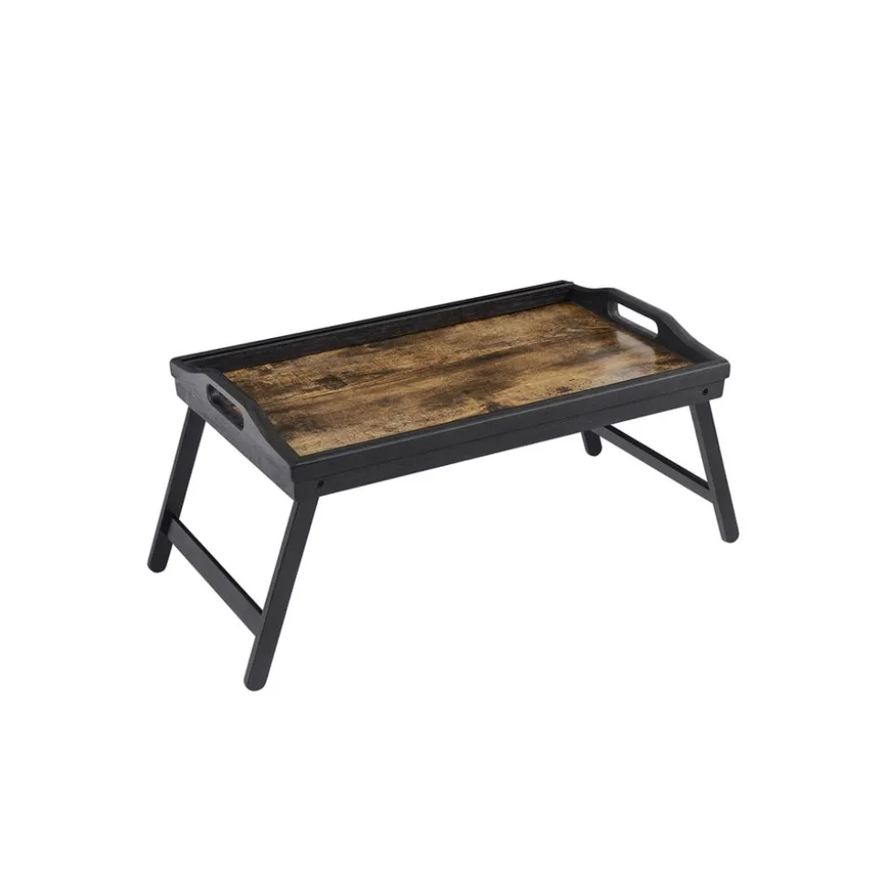 Table de lit portable marron rustique