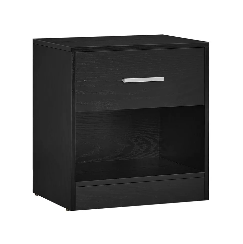 Table de nuit beige naturel et blanc classique