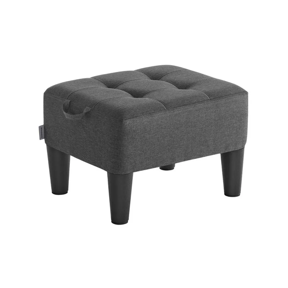 Tabouret en velours rose bonbon et noir d’encre