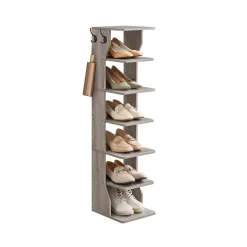 Étagère à chaussures fine à 6 niveaux blanc