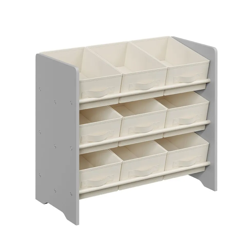 Étagère à jouets pour enfants 9 boîtes gris tourterelle