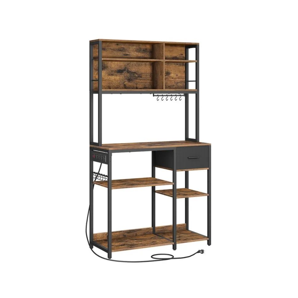 Étagère de cuisine avec multiprise 40 x 100 x 180,4 cm