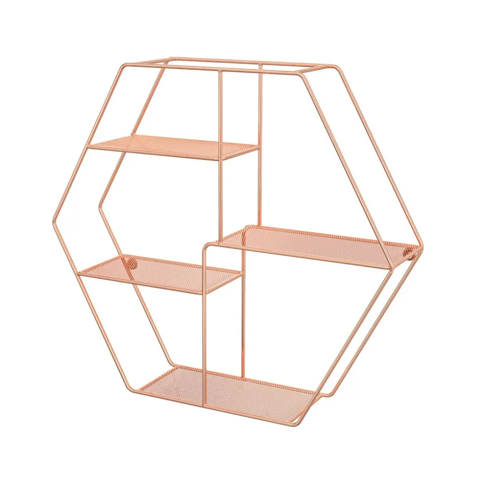 Étagère murale hexagonale noir