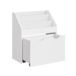Étagère pour jouets 3 compartiments 1 boîte gris tourterelle