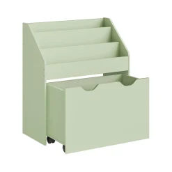 Étagère pour jouets 3 compartiments 1 boîte gris tourterelle