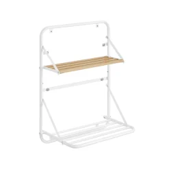 Étendoir à linge avec étagère blanc nuage