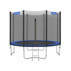 Trampoline Ø305 cm bleu avec filet de protection et échelle