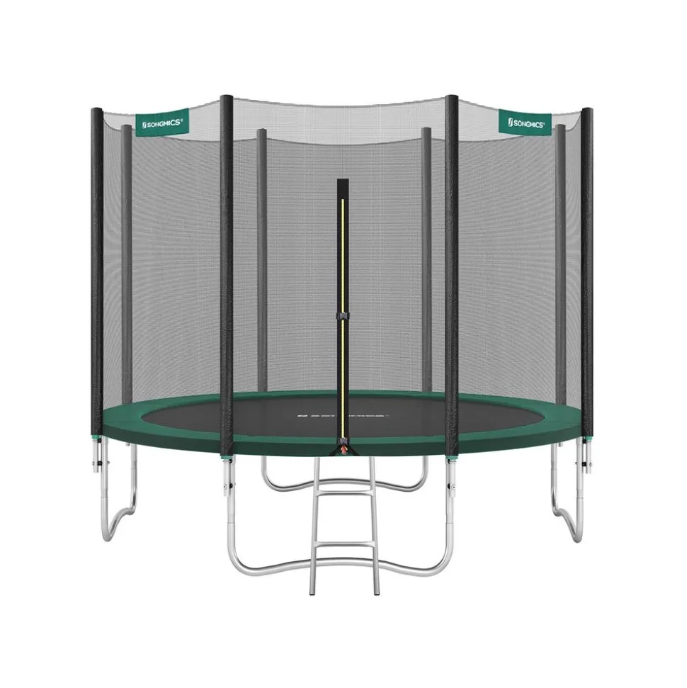 Trampoline Ø305 cm bleu avec filet de protection et échelle