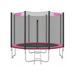 Trampoline Ø305 cm bleu avec filet de protection et échelle