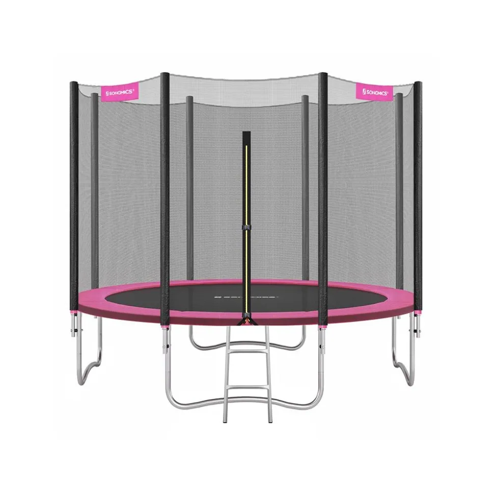 Trampoline Ø305 cm bleu avec filet de protection et échelle