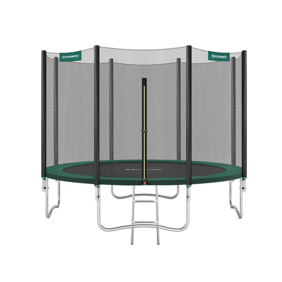 Trampoline Ø305 cm bleu avec filet de protection et échelle