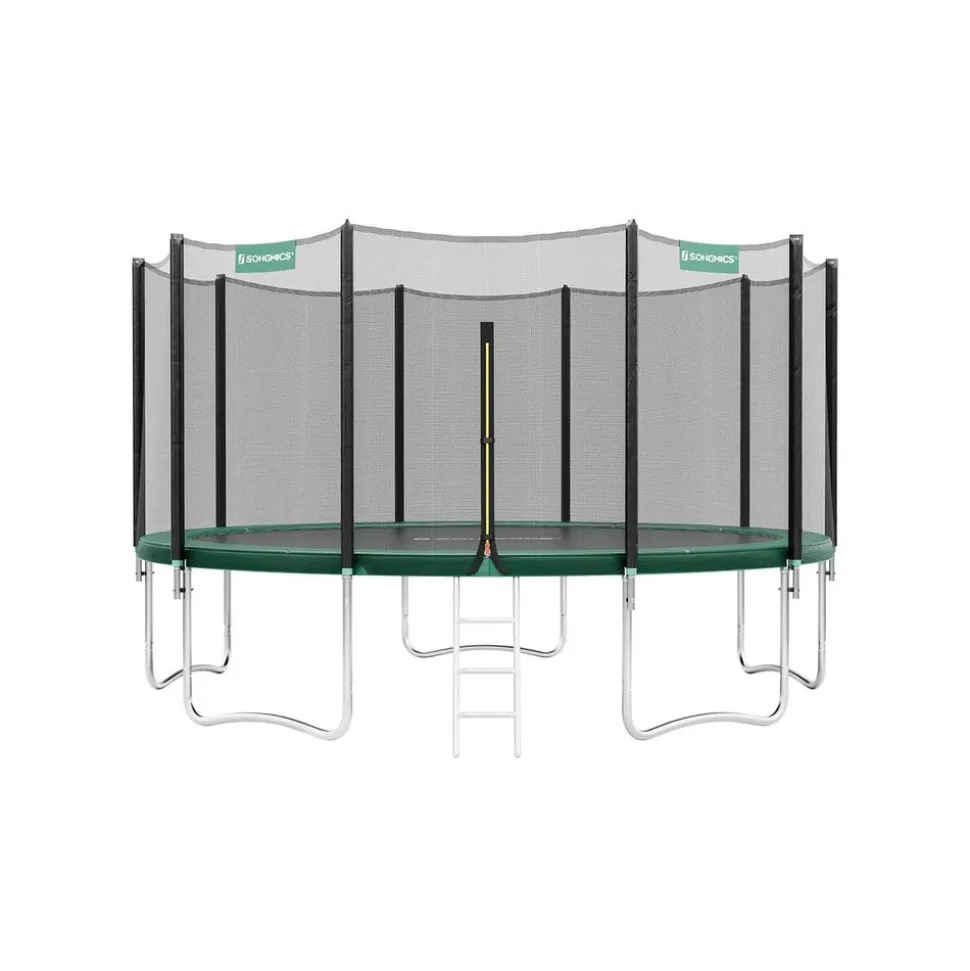 Trampoline Ø305 cm bleu avec filet de protection et échelle