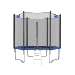 Trampoline Ø305 cm bleu avec filet de protection et échelle