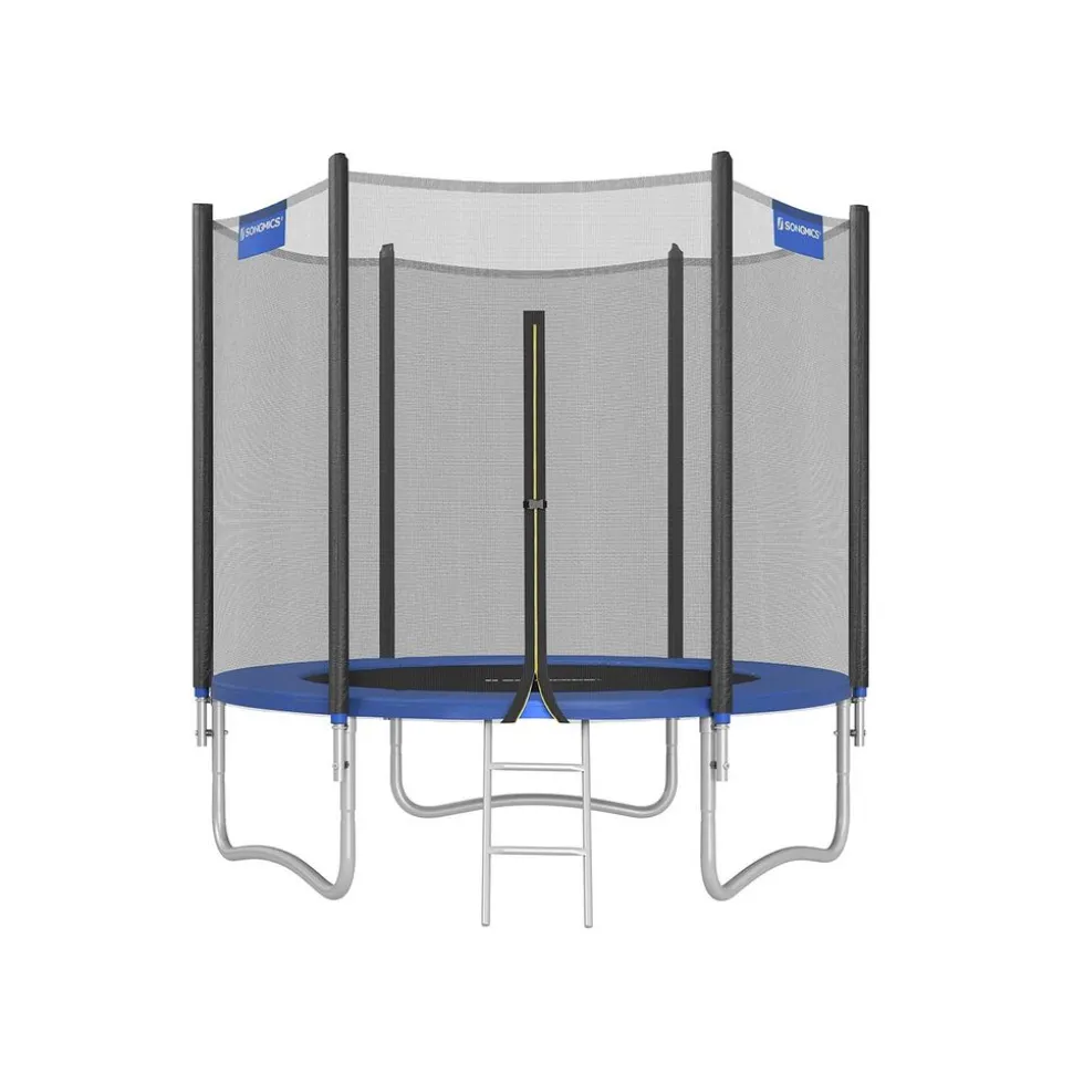 Trampoline Ø305 cm bleu avec filet de protection et échelle