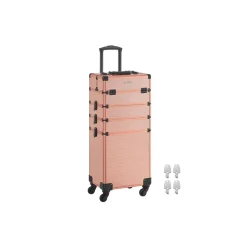 Valise de maquillage professionnel 4-en-1 noir