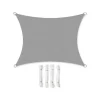 Voile d'ombrage 3 x 5 m gris