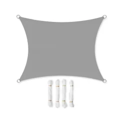 Voile d'ombrage 3 x 5 m gris