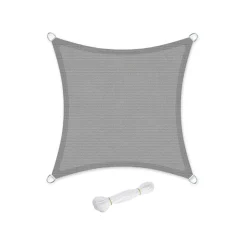 Voile d'ombrage  5 x 5 m sable Fauteuil à bascule gris