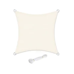 Voile d'ombrage  5 x 5 m sable Fauteuil à bascule gris
